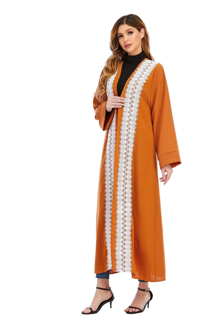 Muslim Abaya Cardigan Long Jacket Large Size Middle Eastern Robe Fashion Turkish Women - Muhaab