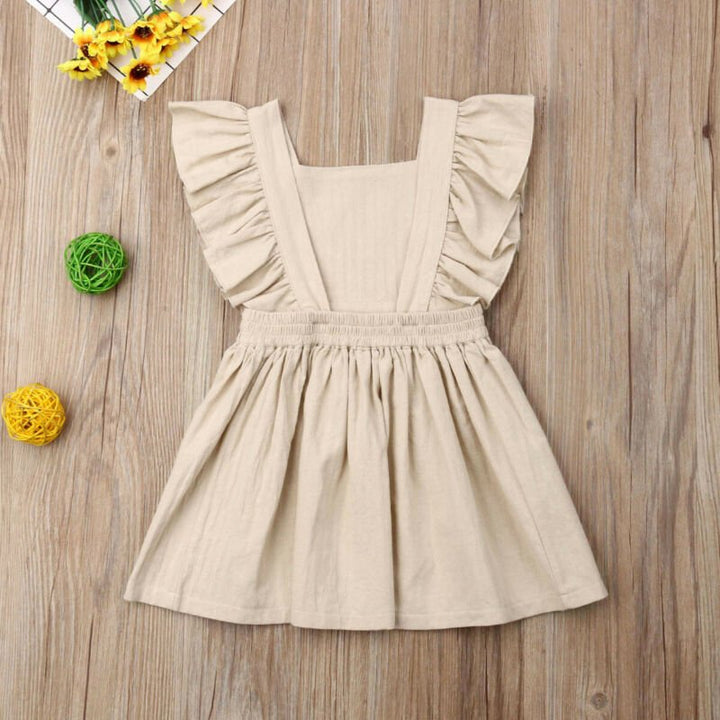 Naomi Baby Girl Cotton Sleeveless Solid Dress - Muhaab