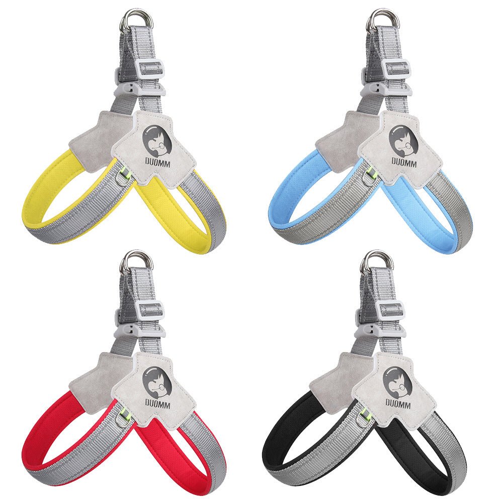 New Dog Breast Strap Saddle Pet Harness Breathable Reflective Dog Suspenders Pet Hand Holding Rope Wholesale - Muhaab