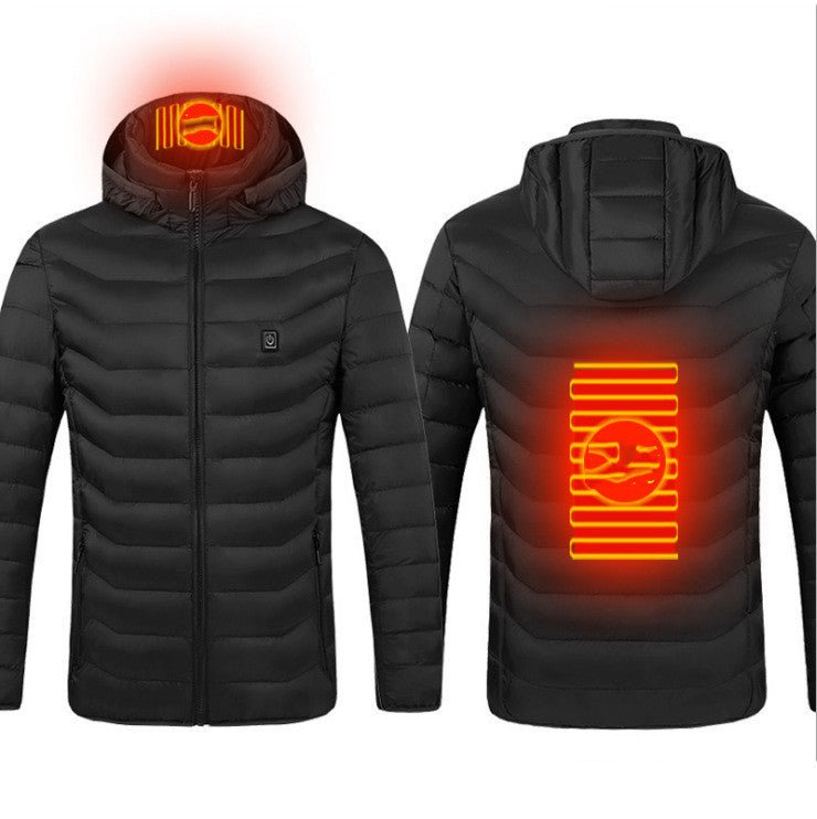 New Heated Jacket Coat USB Electric Jacket Cotton Coat Heater Thermal Clothing Heating Vest Men's Clothes Winter - Muhaab