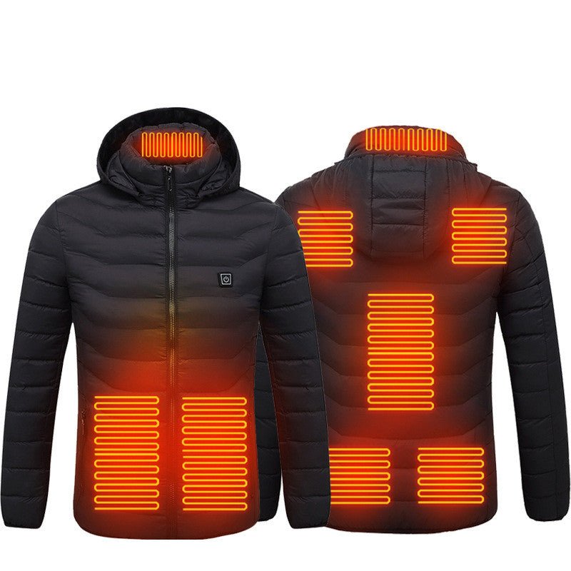 New Heated Jacket Coat USB Electric Jacket Cotton Coat Heater Thermal Clothing Heating Vest Men's Clothes Winter - Muhaab