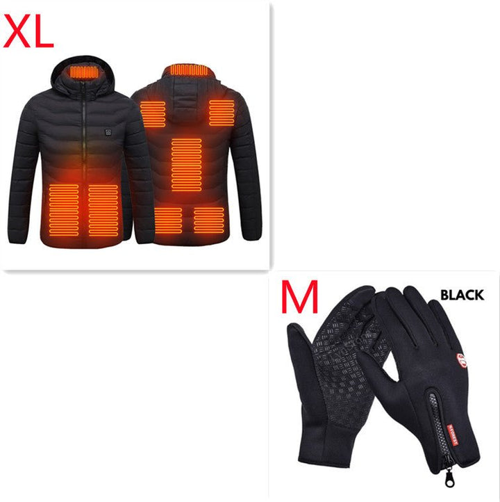 New Heated Jacket Coat USB Electric Jacket Cotton Coat Heater Thermal Clothing Heating Vest Men's Clothes Winter - Muhaab