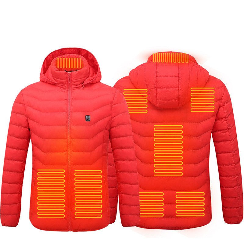 New Heated Jacket Coat USB Electric Jacket Cotton Coat Heater Thermal Clothing Heating Vest Men's Clothes Winter - Muhaab