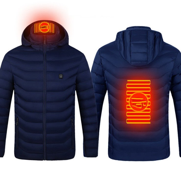 New Heated Jacket Coat USB Electric Jacket Cotton Coat Heater Thermal Clothing Heating Vest Men's Clothes Winter - Muhaab
