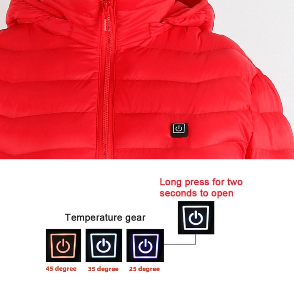 New Heated Jacket Coat USB Electric Jacket Cotton Coat Heater Thermal Clothing Heating Vest Men's Clothes Winter - Muhaab