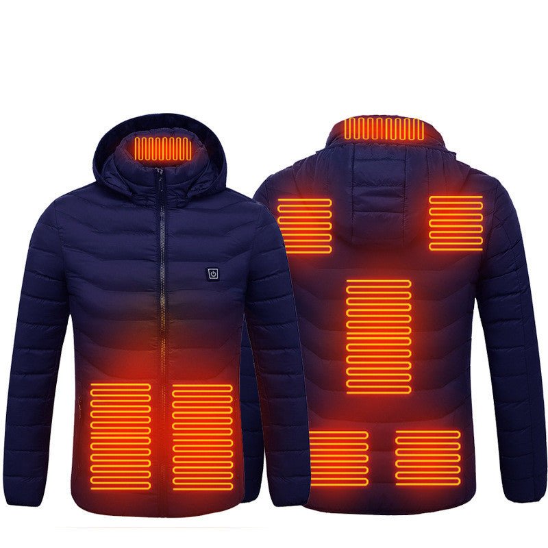 New Heated Jacket Coat USB Electric Jacket Cotton Coat Heater Thermal Clothing Heating Vest Men's Clothes Winter - Muhaab