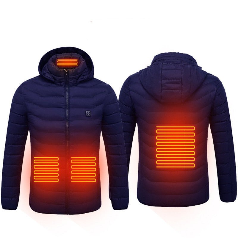 New Heated Jacket Coat USB Electric Jacket Cotton Coat Heater Thermal Clothing Heating Vest Men's Clothes Winter - Muhaab