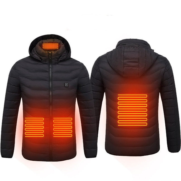 New Heated Jacket Coat USB Electric Jacket Cotton Coat Heater Thermal Clothing Heating Vest Men's Clothes Winter - Muhaab