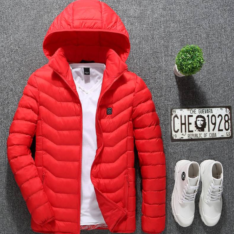 New Heated Jacket Coat USB Electric Jacket Cotton Coat Heater Thermal Clothing Heating Vest Men's Clothes Winter - Muhaab