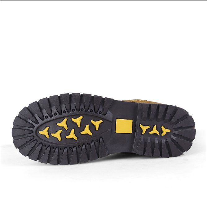 New Martin boots men Large size outdoor warm high help plus velvet large size leather Martin boots - Muhaab