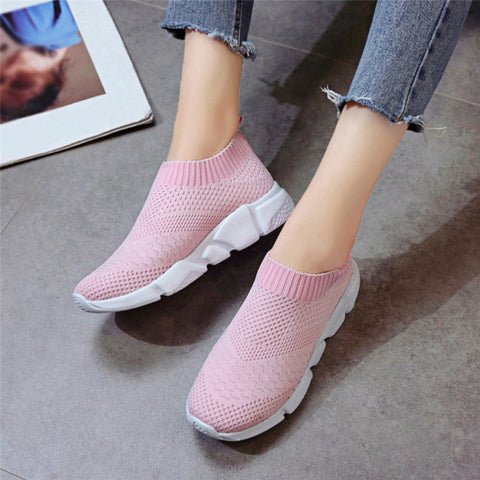 New Outdoors Adults Trainers Running Shoes Woman Sock Footwear Sport Athletic Unisex Breathable Mesh Female Sneakers - Muhaab