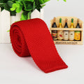 New solid color knitted tie men - Muhaab