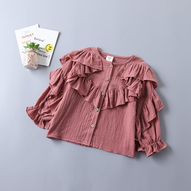 New Suit Girl Solid Color Shirt Jeans - Muhaab
