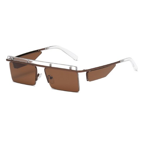 New sunglasses 1523 European and American personality men and women sunglasses frameless square ocean sunglasses - Muhaab