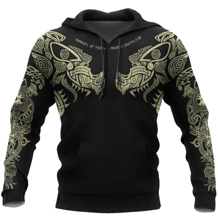 New Viking Tattoo D Printed Men hoodies Harajuku Fashion - Muhaab