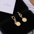 New Vintage Matte Irregular Earring Creative Head Earrings Temperament Women Fashion Earrings Jewelry - Muhaab
