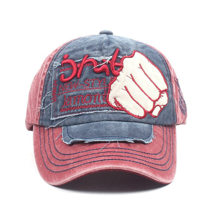 New Washed Retro Fist Baseball Cap Men And Women - Muhaab