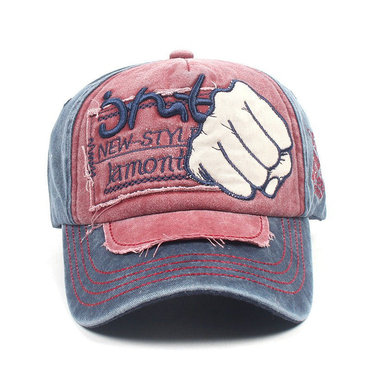 New Washed Retro Fist Baseball Cap Men And Women - Muhaab