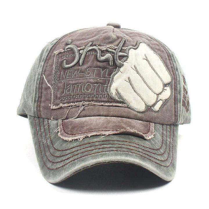 New Washed Retro Fist Baseball Cap Men And Women - Muhaab