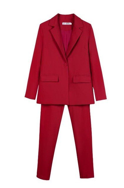 New Work Pant Suits Piece Set For Women Business Interview - Muhaab