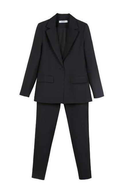 New Work Pant Suits Piece Set For Women Business Interview - Muhaab