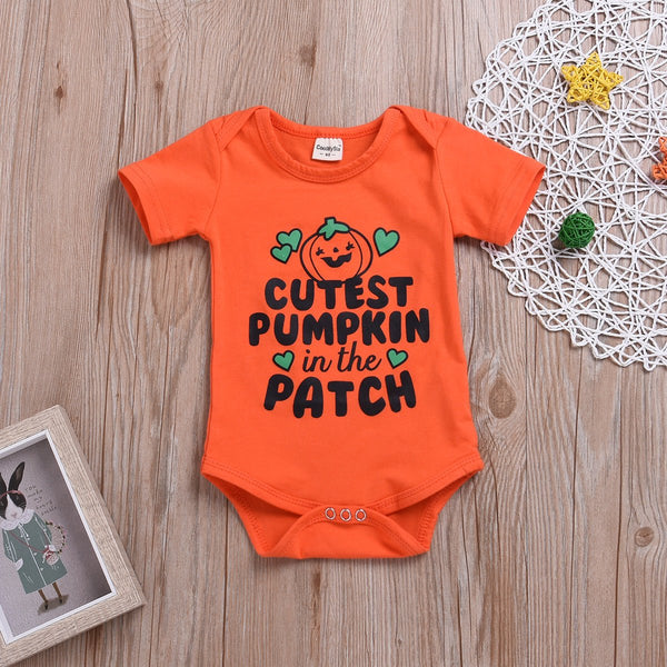 Newborn Baby Boy Girl Halloween Costumes Romper Kids Funny Pumpkin Clothes - Muhaab