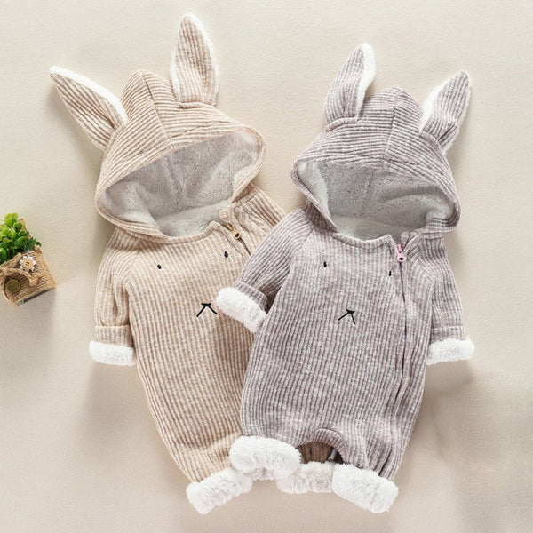 Newborn Baby Boy Girl Kids Hooded Romper Jumpsuit Bodysuit Clothes Outfits - Muhaab