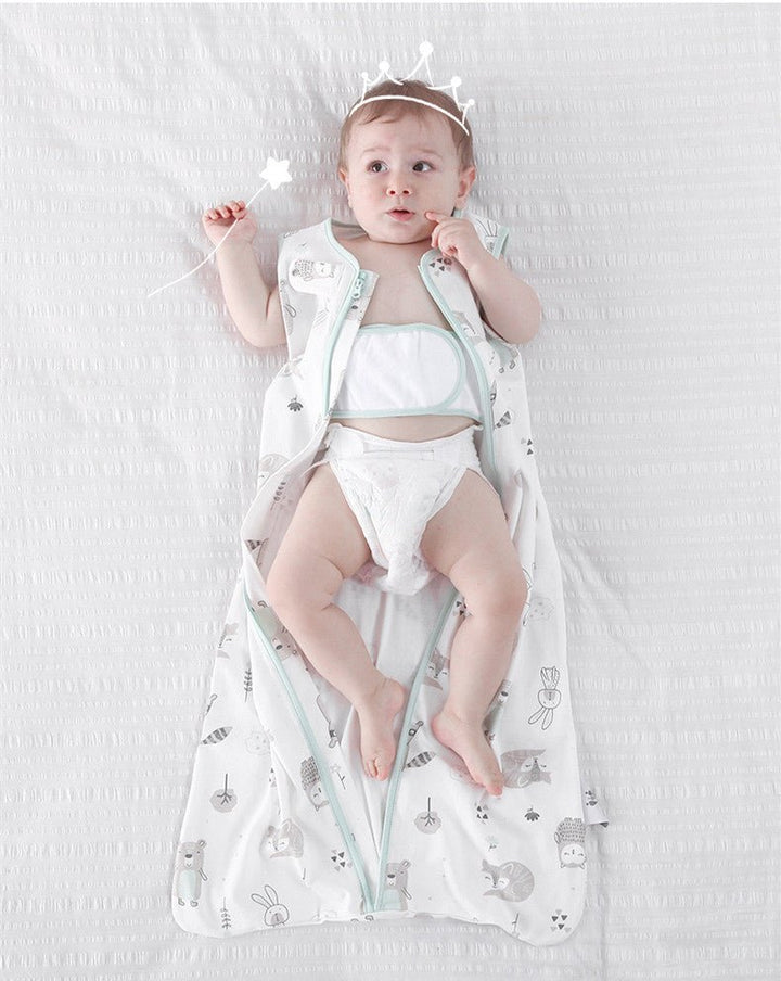 Newborn Baby Breathable Pajamas With Cotton Sleeping Bag Kick-proof Quilt - Muhaab