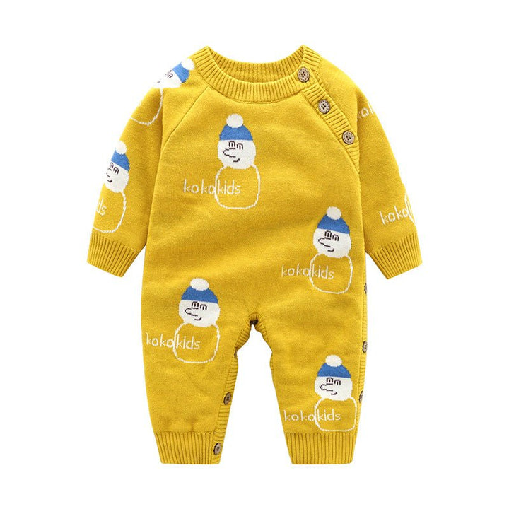 Newborn Baby Clothes Baby Crawling Clothes Thickening Out Baby Harness - Muhaab