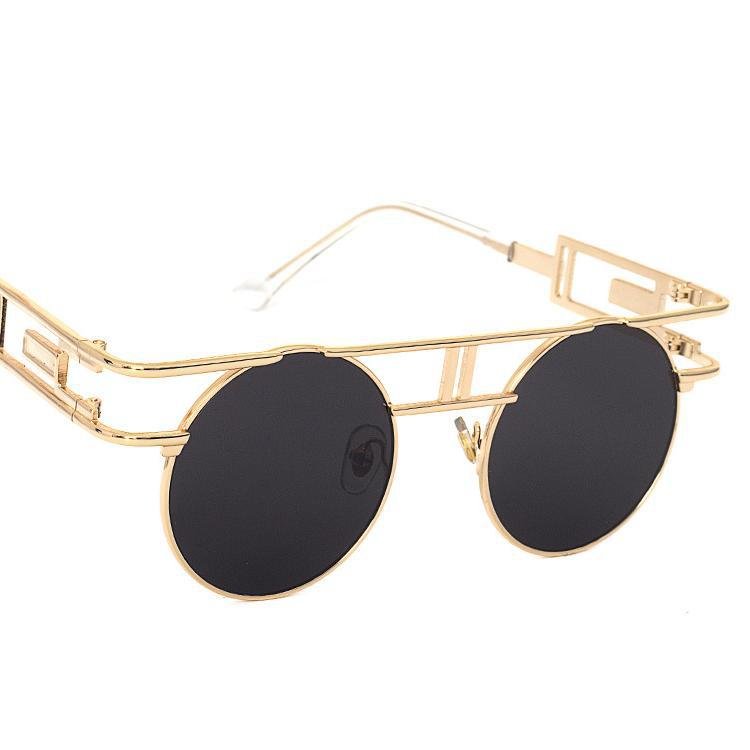 NewSteampunk Sunglasses Women Round Men Gothic Vintage - Muhaab