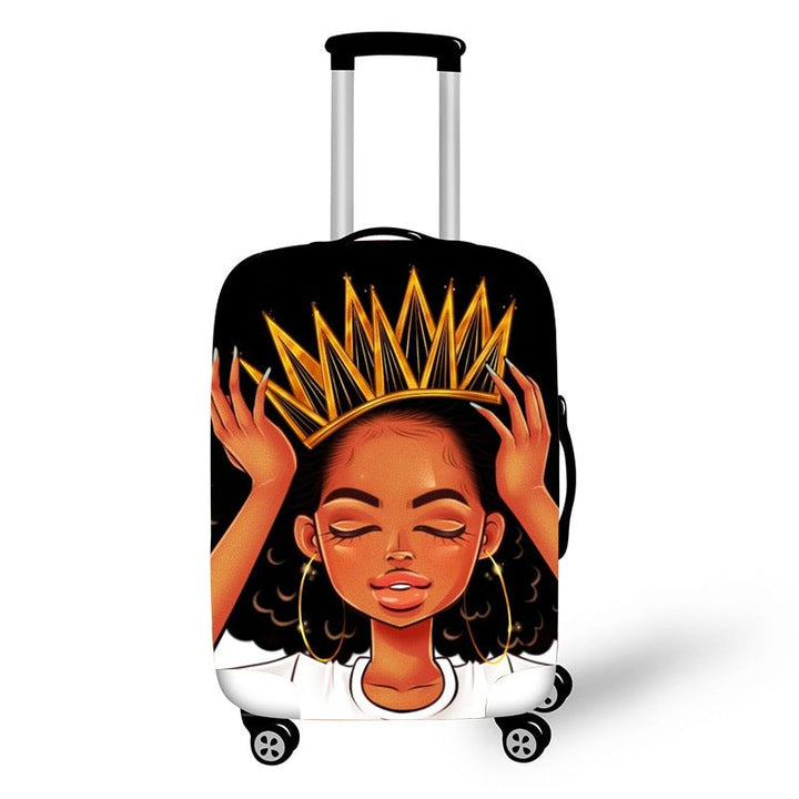 Nopersonality African Art Girl Travel Accessories Luggage Cover Suitcase Protection Baggage Dust Cover Stretch Fabrics 18-30inch - Muhaab