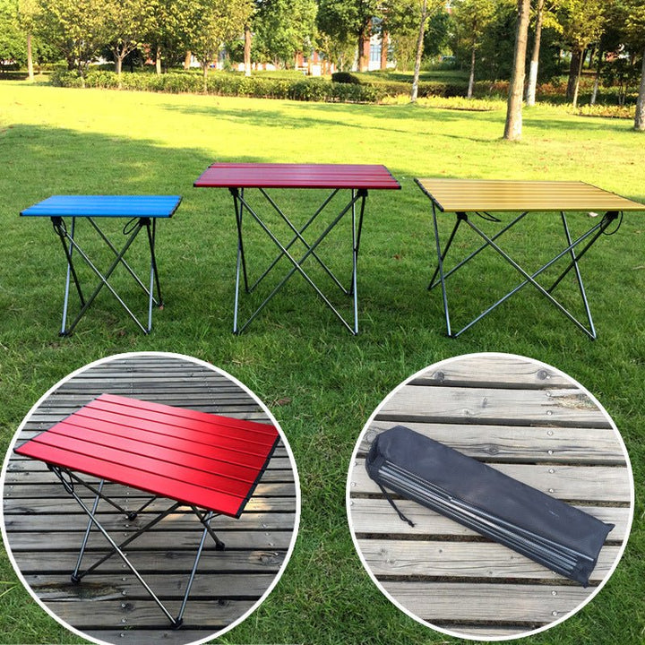 Outdoor mountaineering, super alloy folding table, barbecue camping portable picnic table, simple trumpet, mini table wholesale - Muhaab