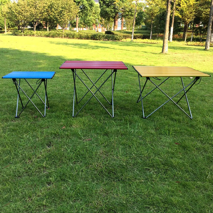 Outdoor mountaineering, super alloy folding table, barbecue camping portable picnic table, simple trumpet, mini table wholesale - Muhaab