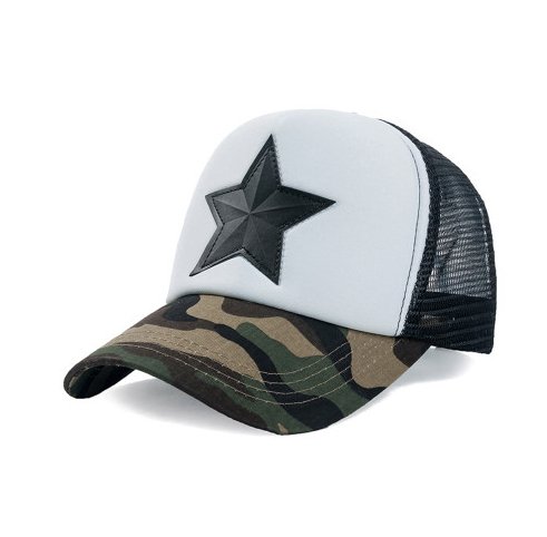 Pentagram Baseball Cap Camouflage Sun Hat Casual Hat Sun Hat Korean Men and Women Cap - Muhaab