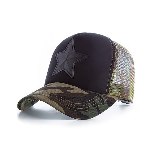 Pentagram Baseball Cap Camouflage Sun Hat Casual Hat Sun Hat Korean Men and Women Cap - Muhaab
