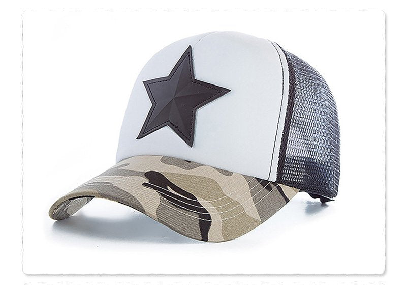 Pentagram Baseball Cap Camouflage Sun Hat Casual Hat Sun Hat Korean Men and Women Cap - Muhaab