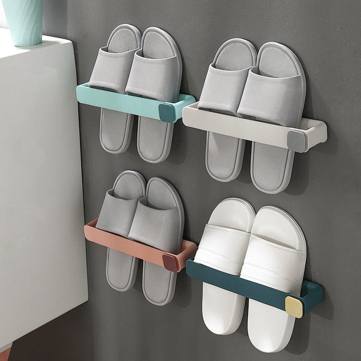 Perforation-free Wall Hanging Bathroom Slippers Rack - Muhaab