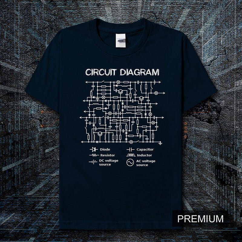 Physical And Electrical Engineering Pure Cotton Short-Sleeved T-Shirt For Men And Women - Muhaab