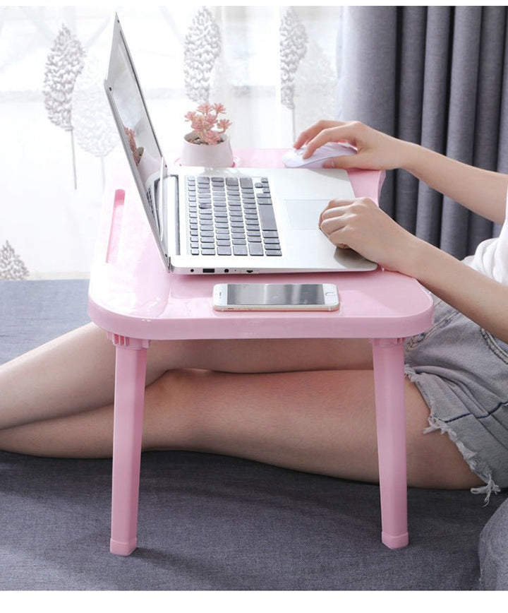 Plastic Lazy Table Portable Computer Small Table College Student Bedroom Table Board Foldable Bed Table - Muhaab