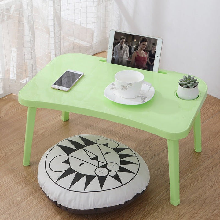 Plastic Lazy Table Portable Computer Small Table College Student Bedroom Table Board Foldable Bed Table - Muhaab