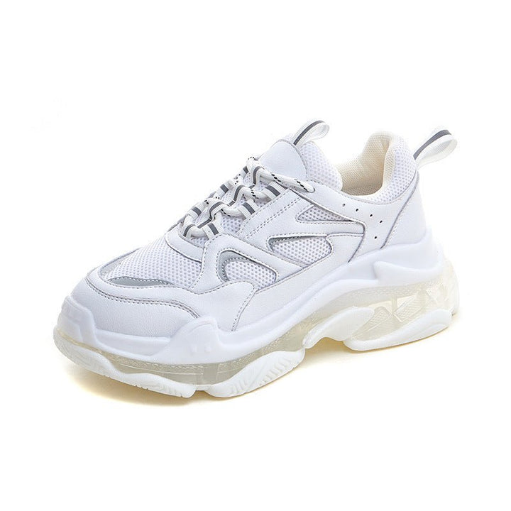 Platform White Casual Trainers Ladies Autumn Thick Sole Vulcanized Shoes Woman - Muhaab