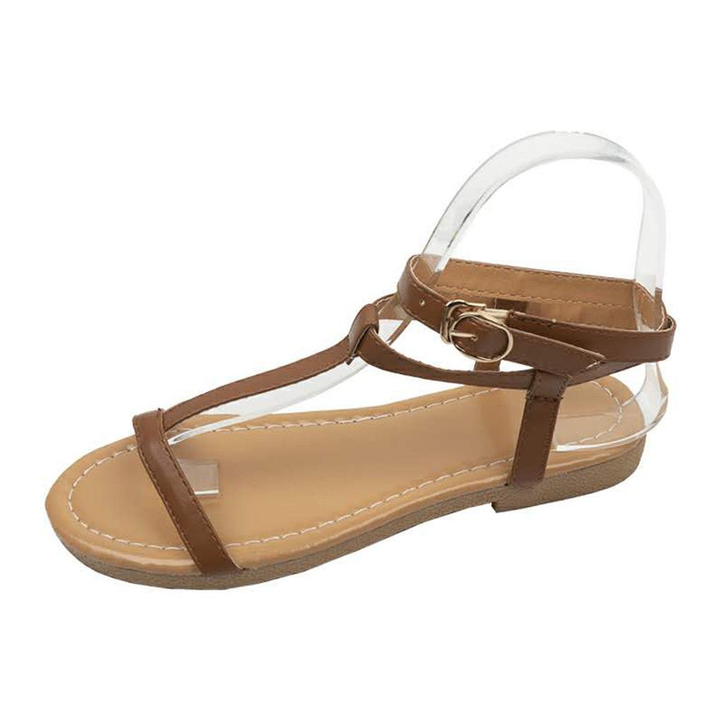 Plus size flat sandals for women - Muhaab