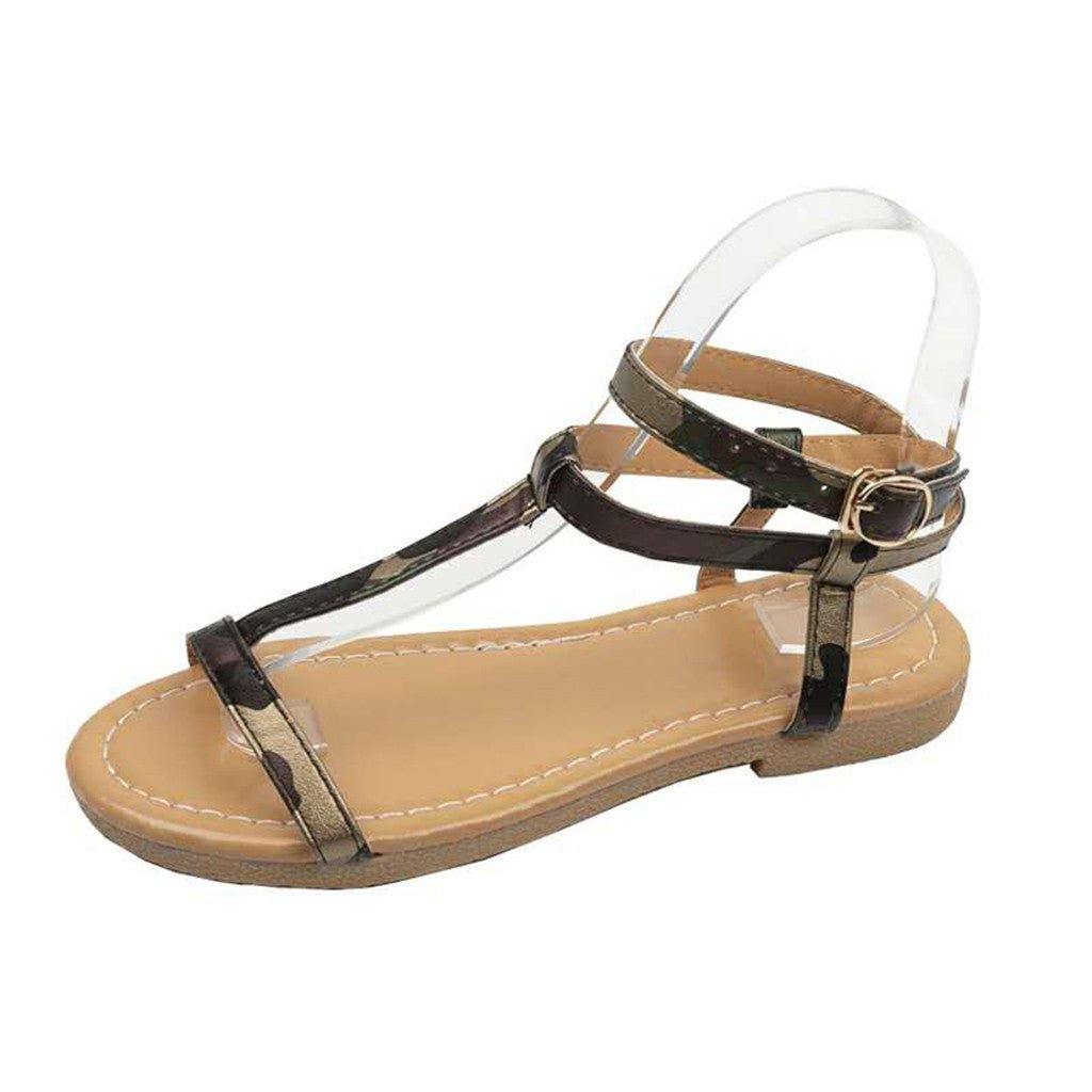 Plus size flat sandals for women - Muhaab