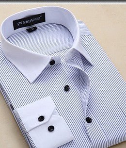 Plus Size Men Business Long Sleeve Shirts - Muhaab