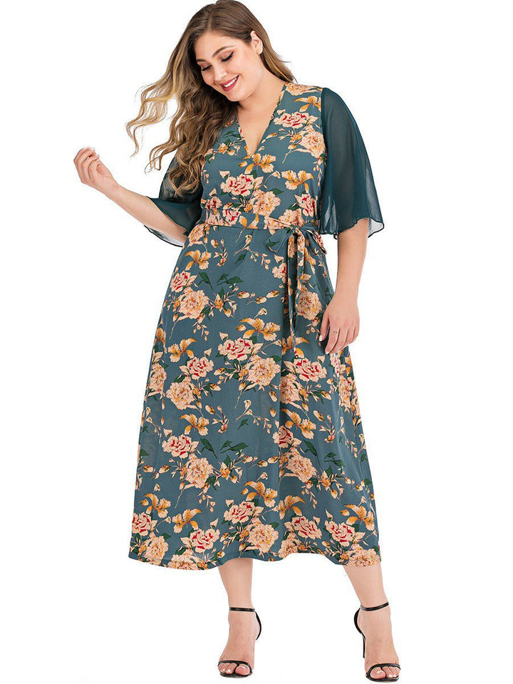 Plus size print dress - Muhaab