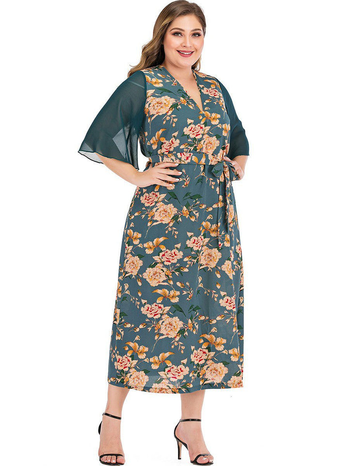 Plus size print dress - Muhaab