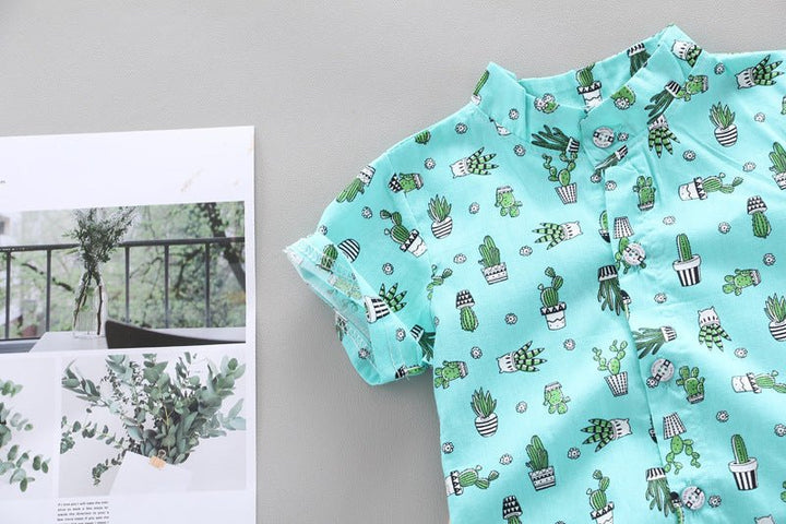 Printed boy shirt cactus top - Muhaab