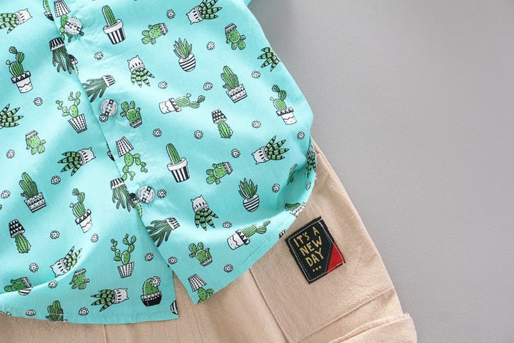 Printed boy shirt cactus top - Muhaab