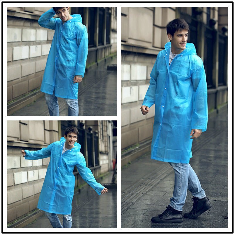 Raincoat Outdoor Transparent Windproof Rain Coat New Rainwear 7 Colors - Muhaab