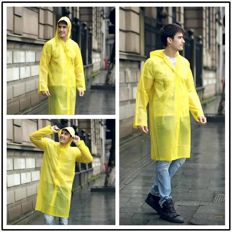 Raincoat Outdoor Transparent Windproof Rain Coat New Rainwear 7 Colors - Muhaab